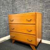 Vintage compass foot chest of drawers