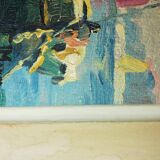 Oil on cardboard showing St Tropez