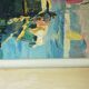 Oil on cardboard showing St Tropez