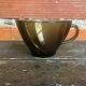 Set of 6 vintage Duralex molded smoked glass cups, art deco style