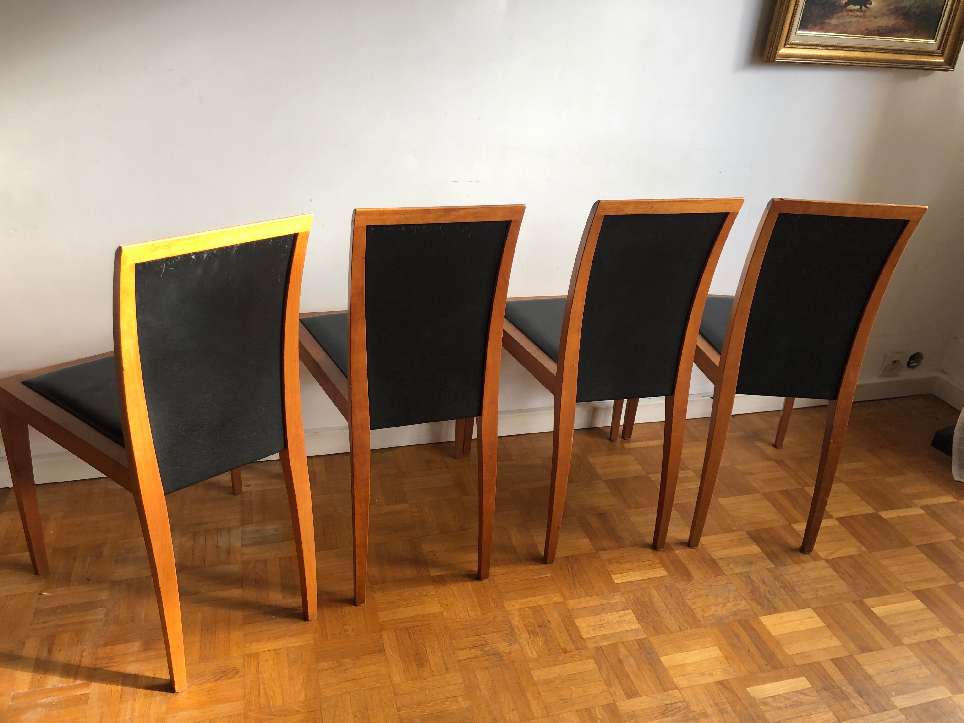 4 scandinavian leather chairs from Tranekær