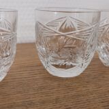 Presentation service 8 glasses and its Bohemian Crystal style dish