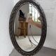 Miroir brutaliste ovale « chaine » 1950