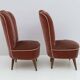 Nello Pini Mid-Century Modern Italian Velvet Reclining Armchair, Novarredo