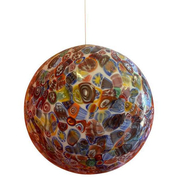Murrine multicolors sphere in murano style glass
