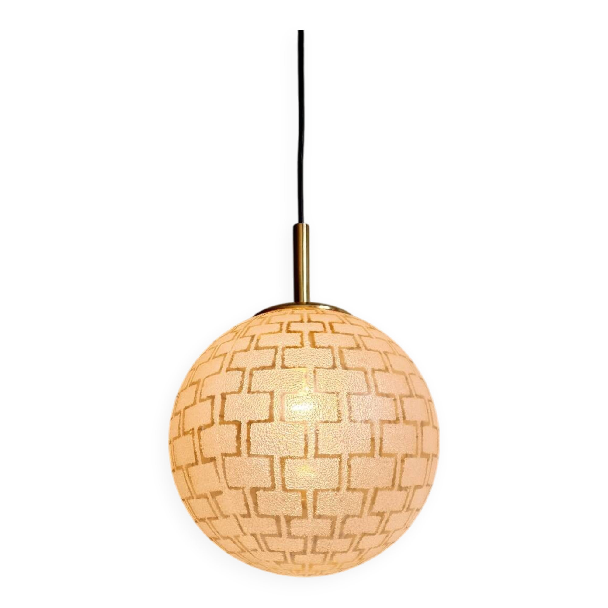 Space Age glass pendant light, 1970s