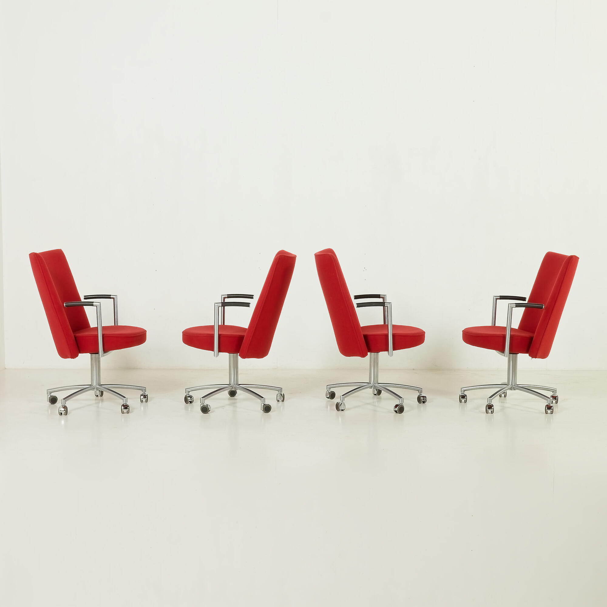 Erik Jørgensen “Partner” chairs by J. Foersom & P. Hiort-Lorenzen, set of 4, Denmark, 1970s