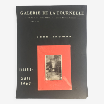Jean THOMAS, Galerie de la Tournelle, 1967. Original exhibition poster model