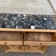 Parisian buffet in Art Deco style, renovated in raw solid oak and terrazzo marble 193.