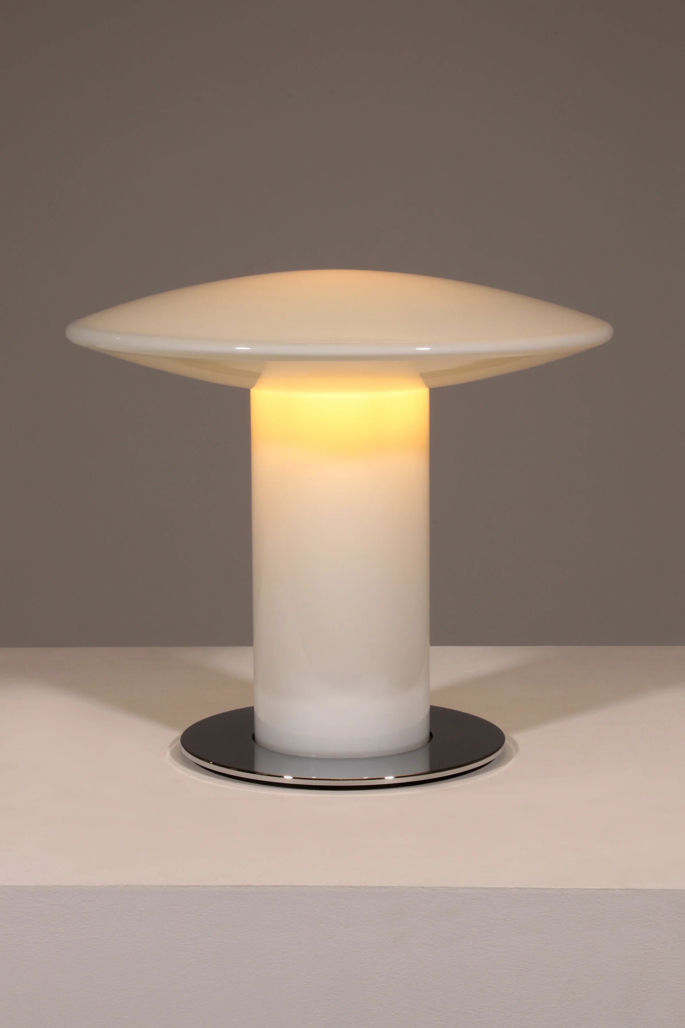 Glass mushroom table lamp attributed to Peill & Putzler, Germany, 1970s