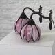 Pair of Tiffany style iron and glass leg wall lights