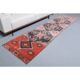 Vintage Turkish hand-knotted wool cotton pink runner 82x312
