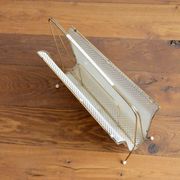Door magazines perforated metal and vintage brass 50s / 60s