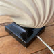 Vintage ceramic shell lamp 80s