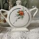 Old earthenware tea coffee set, HBCM Daisy -Teapot, 7 cups/sub-cups, sugar bowl
