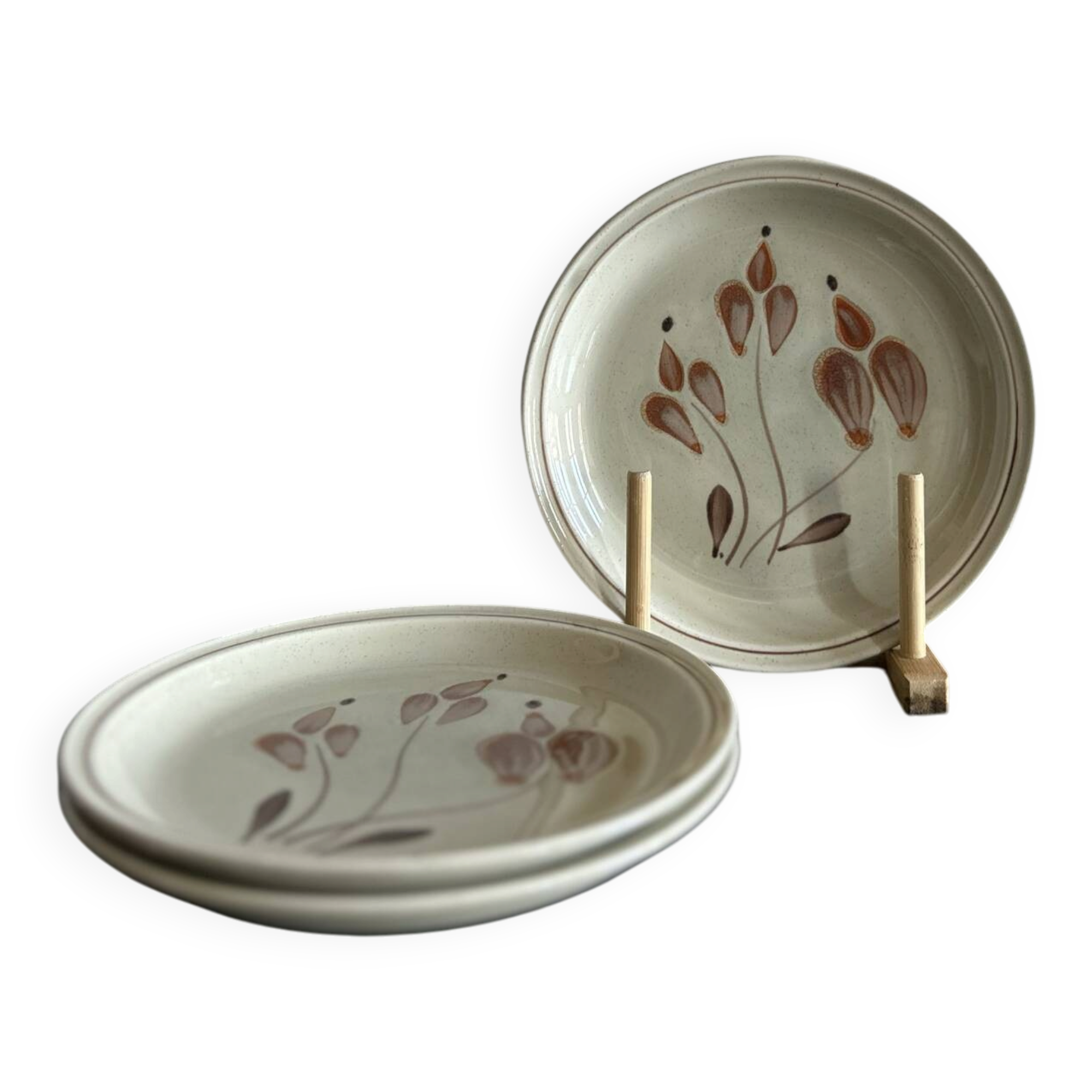 Assiettes en grès mat