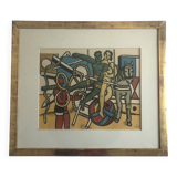 Fernand LÉGER (after) Circus scene. c. 1980. Framed photogravure