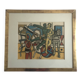 Fernand LÉGER (after) Circus scene. c. 1980. Framed photogravure