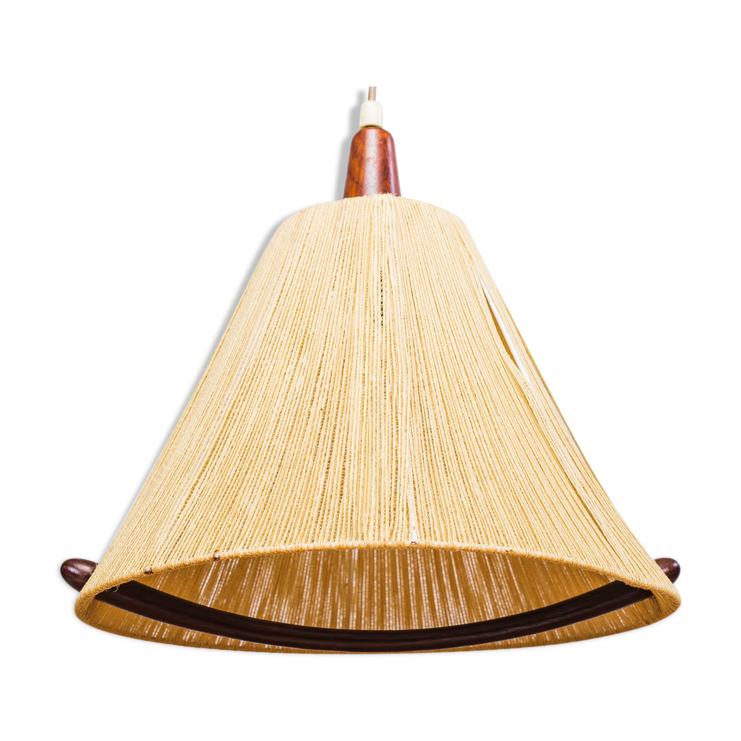 raffia pendant lamp from Temde, 1960s