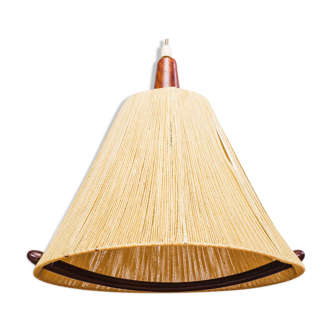 raffia pendant lamp from Temde, 1960s