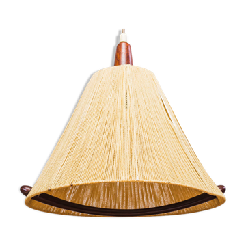raffia pendant lamp from Temde, 1960s