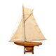 Vintage 20thC English Carved Hull Pond Yacht c.1930