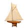 Vintage 20thC English Carved Hull Pond Yacht c.1930