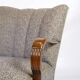 Set Of Two Armchairs In Floral Fabric & Dark Polished Wood, Danish Design From 1960s