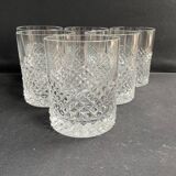6 Verres à whisky cristal taillé