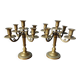 Duo of bronze candlesticks