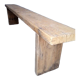Old solid wood bench of 2 meters