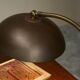 Modernist desk lamp in patinated brass from the 1930s.