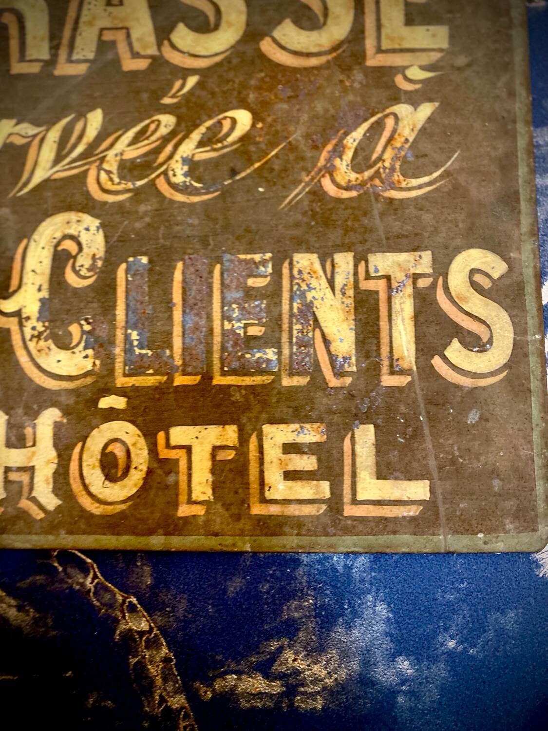 Vintage painted advertising sheet