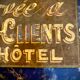 Vintage painted advertising sheet