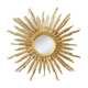 Large Gold Leaf Gilded Wooden Sun Mirror Sunburst Mirror 75cm