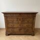 Antique chest of drawers with 4 solid wood drawers from the late 19th century.