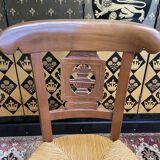 Suite of 8 rustic Provencal mulched chairs