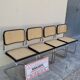 Série de 4 chaises Marcel Breuer modèle B32 signé Italy