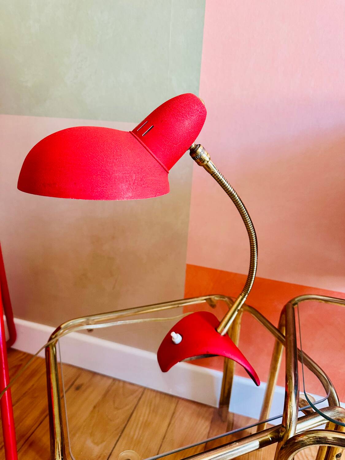 Vintage Jean Boris Lacroix lamp, 1950s