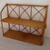 Rattan and wicker shelf