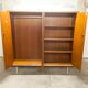 Wardrobe 1970 teak 4 doors half wardrobe half shelf 182 cm