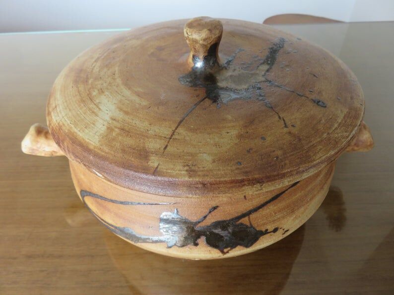 "Pottery of the Dove" dish in sandstone 50 60s