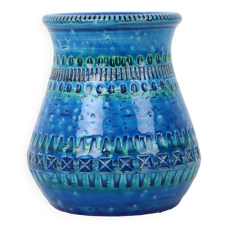 Vase Bitossi Bleu Vintage Rimini Bleu Aldo Londi Design Sixties