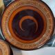 Set of 5 vintage stoneware dessert plates
