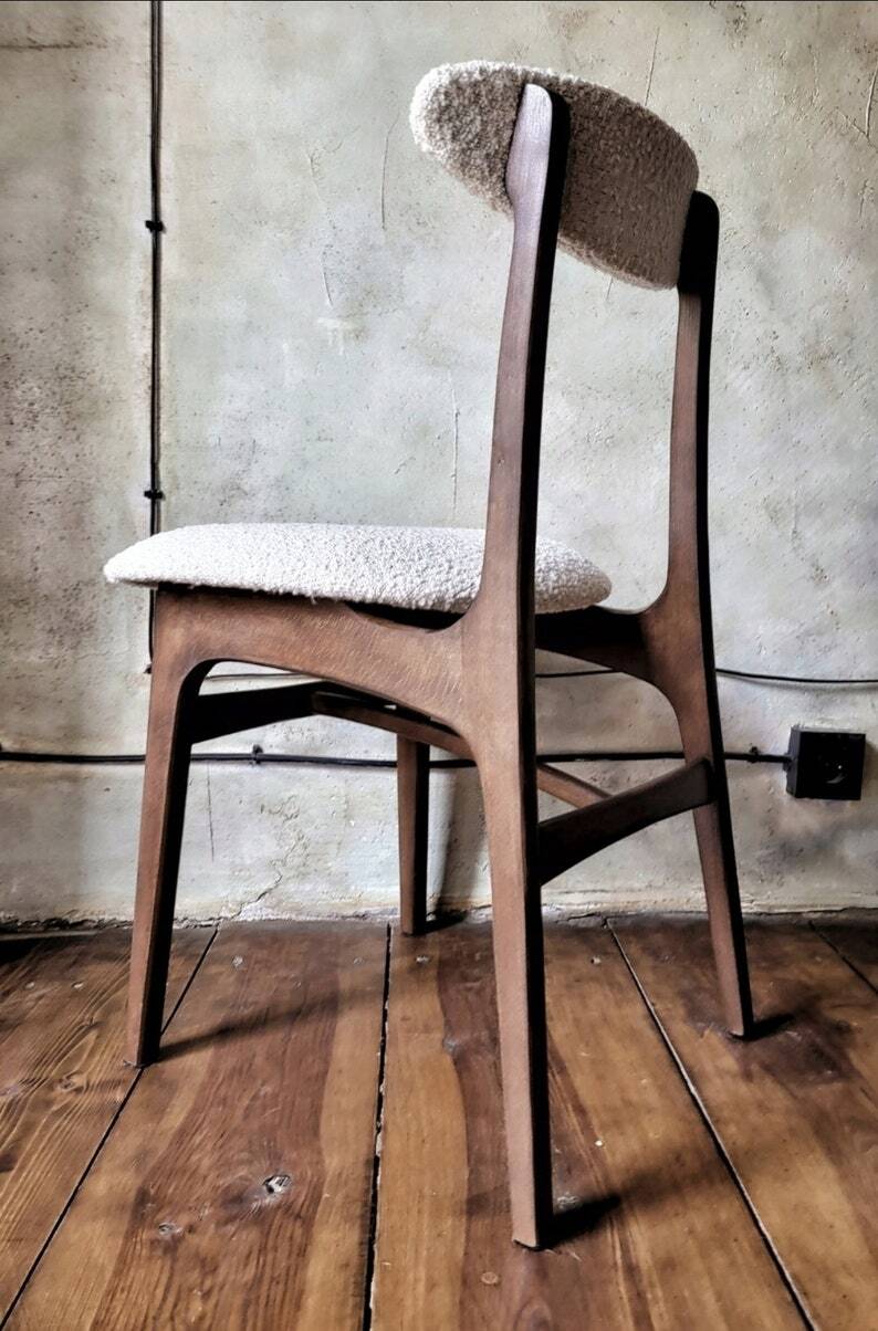 Vintage Polish dining chair style 200-190, by R. Hałas PRL