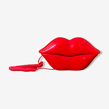 Téléphone red lips vintage 1980