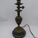 Pied de lampe en bronze / laiton, fin XIXème