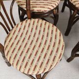 Set of 4 turned wicker chairs, vintage.