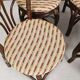 Set of 4 turned wicker chairs, vintage.