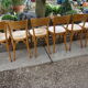 Lot of six old bistro chairs
